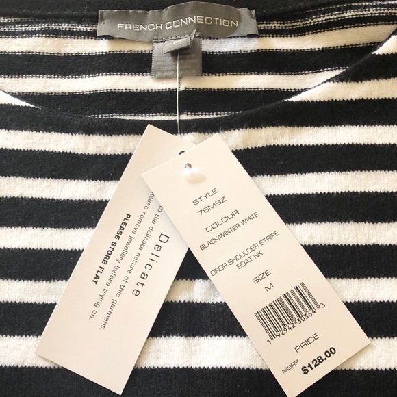 New French Connection Soft Striped Sweater Size M - Picture 4 of 5